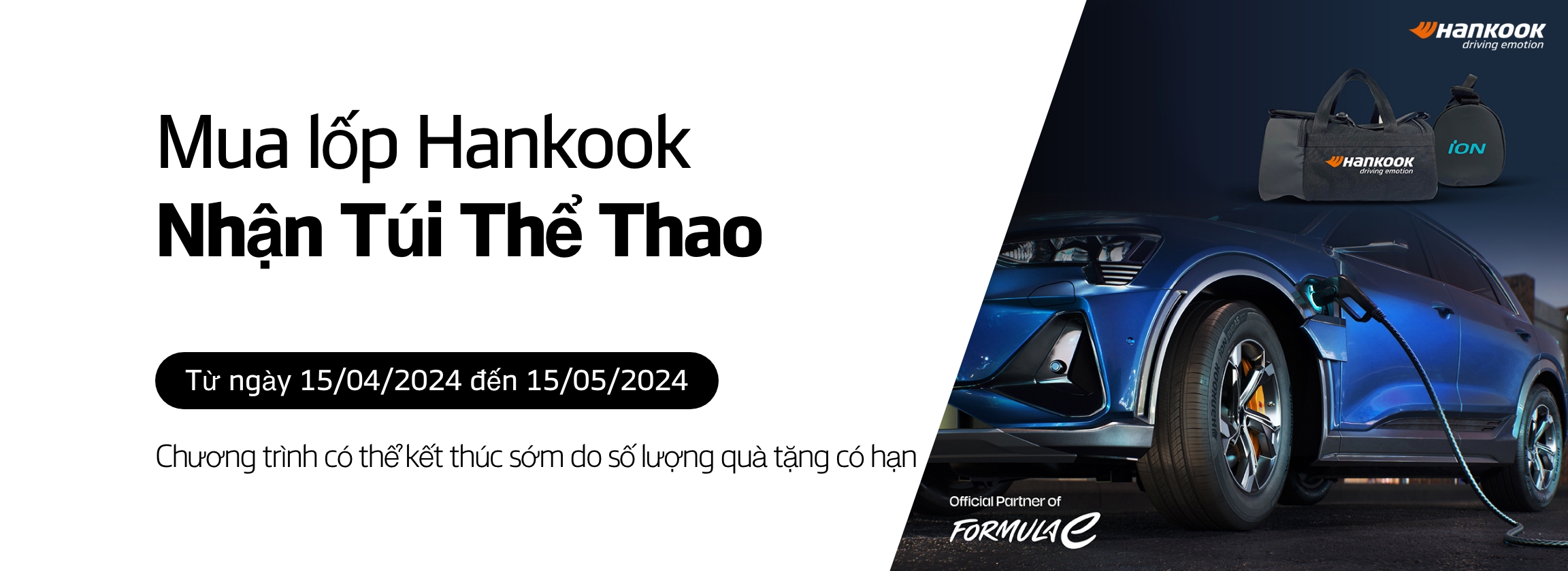 Mua lốp Hankook_ Nhận Túi Thể Thao